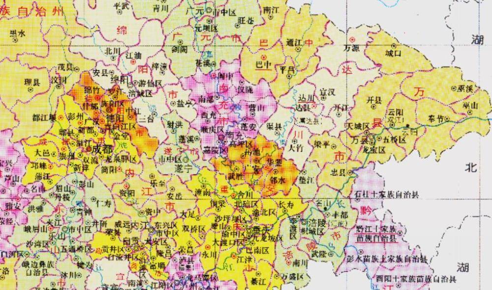 原创四川与重庆的区划调整四川省3个地级市为何划入重庆