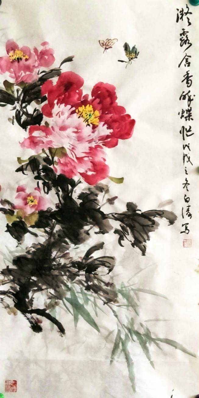 画家白涛作品在翰墨传情书画精英作品在线交易展览中售罄