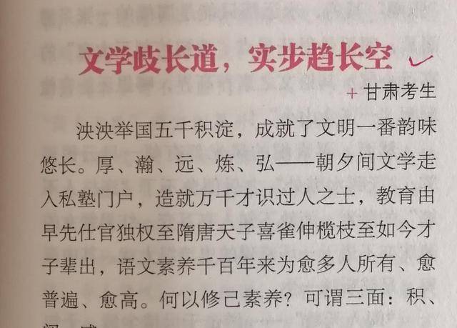 “高考满分作文”《文学之光》很出彩，网友：这是怪物级别的  高三作文 第5张