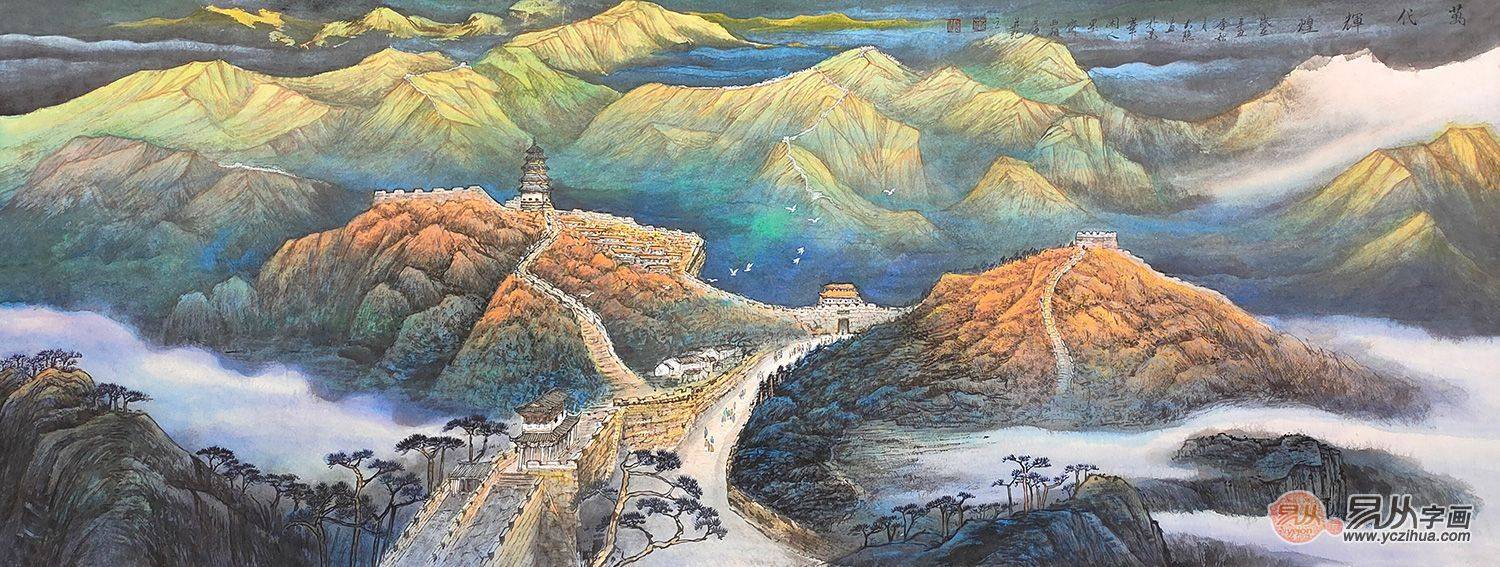 保藏投资：实力派画家做品 叶大隐山川画