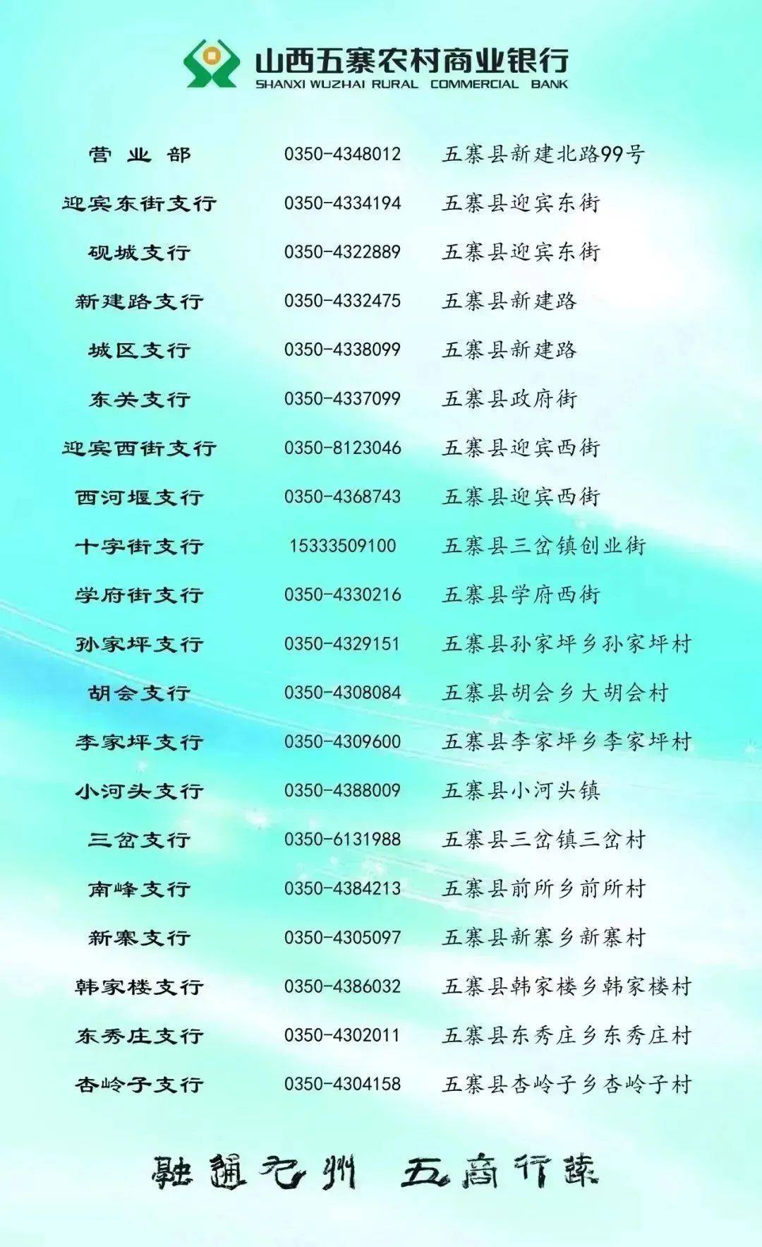 五寨农商银行：值得信赖的好银行！