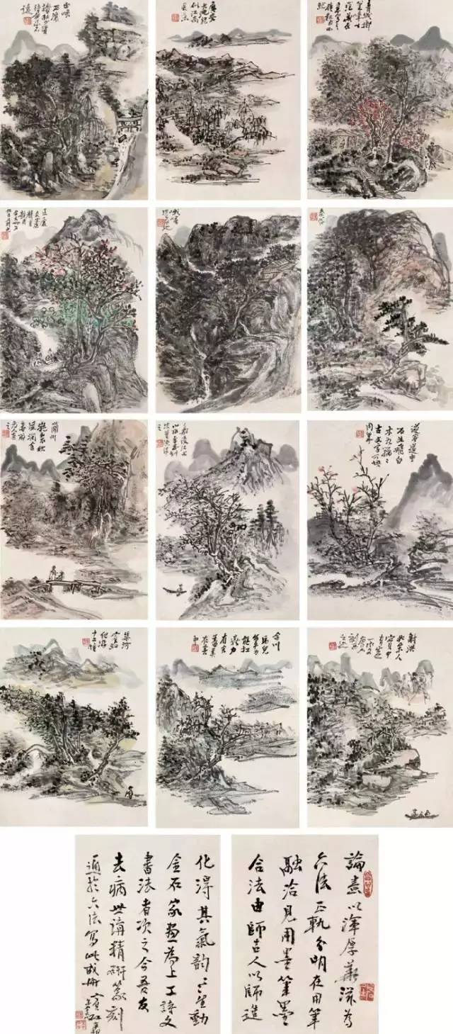 黄宾虹典范山川画高清全集，百看不厌！