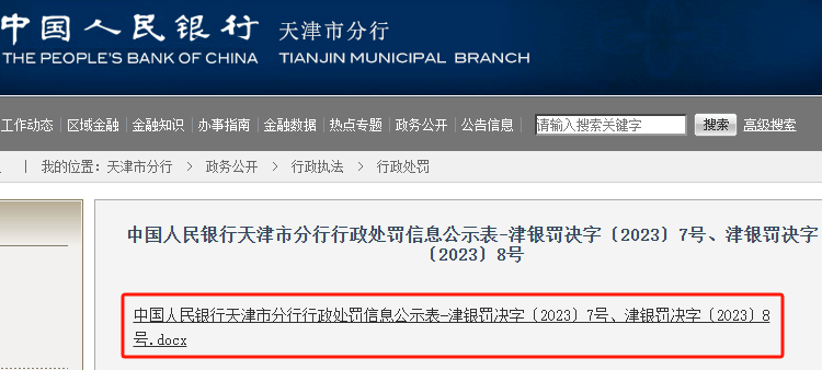 天津银行再收罚单，近两年被监管部门罚超1000万元_管理_分行_投资