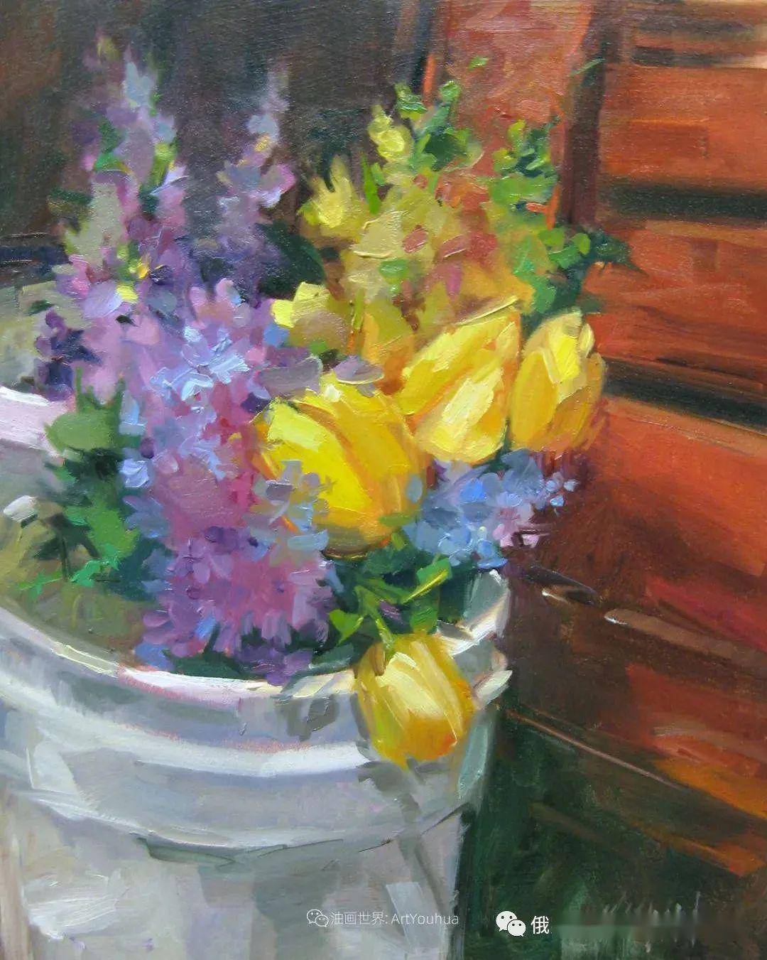 美国画家玛丽·麦克萨姆花卉油画作品欣赏(2)