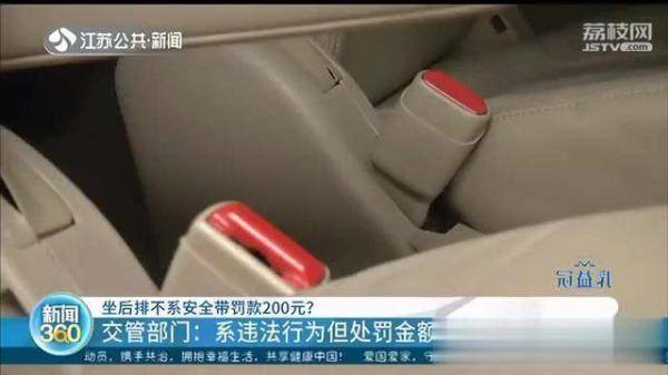 坐后排不系安全带罚200？交警：确实违法但处罚