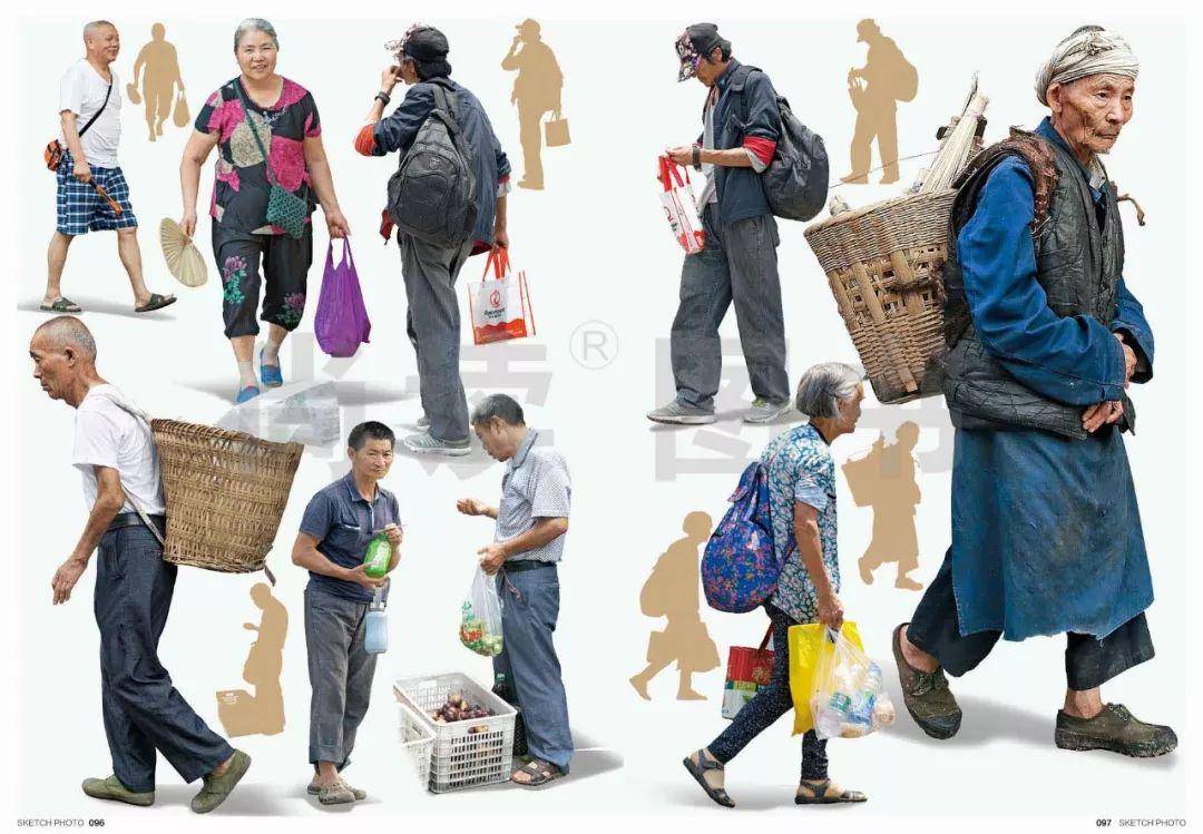 速写人物照片素材,够你画半年了!