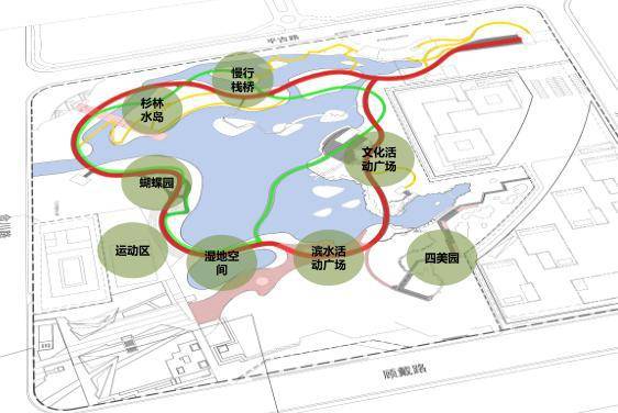 在轨交12号线顾戴路站附近,正在建设一座湿地公园——古美公