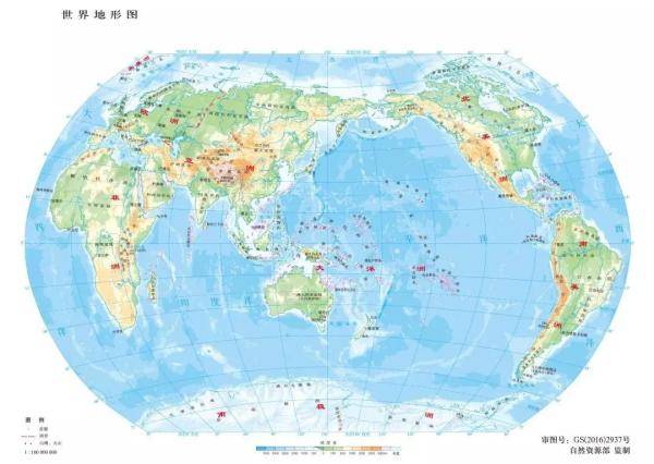 世界地图-地形图 经过了漫长的时间,世界地图这块"巨型拼图"终于完工图片