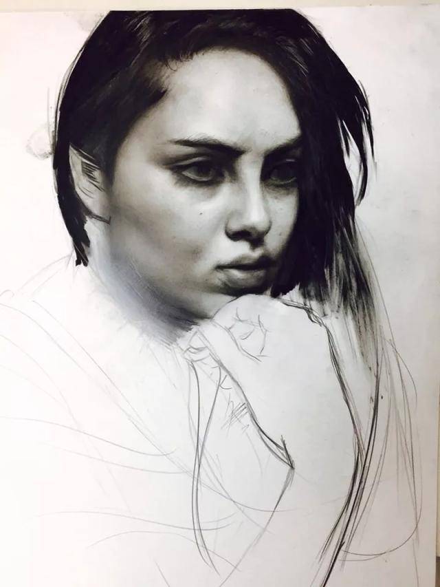 画素描