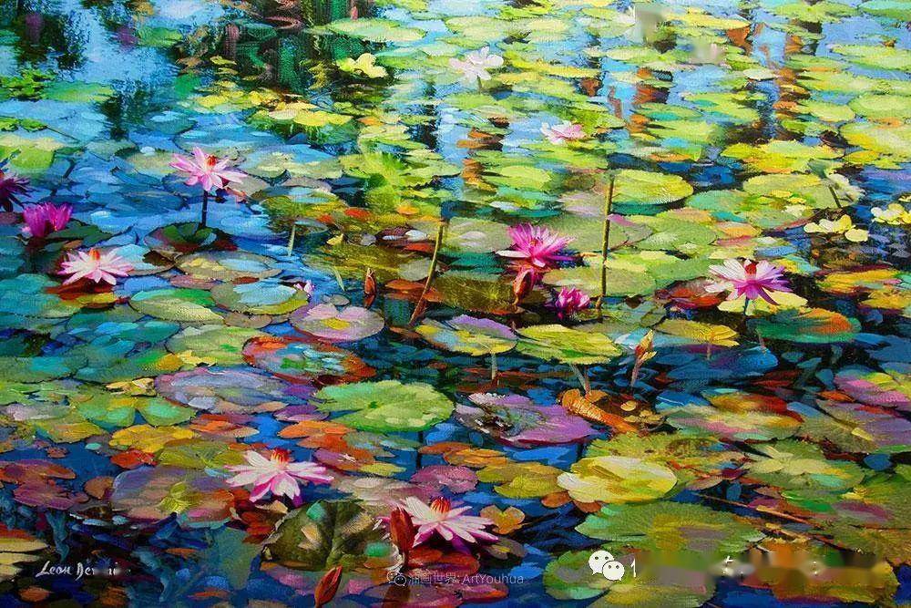 美国画家利昂·德文尼采大胆的色彩风景油画作品欣赏