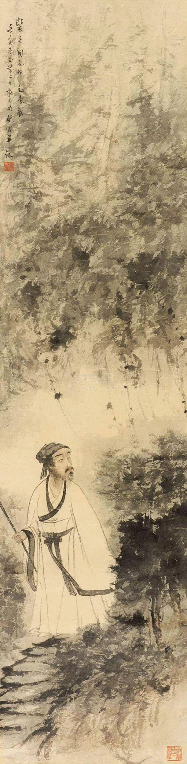 傅抱石 山水 立轴 纸本