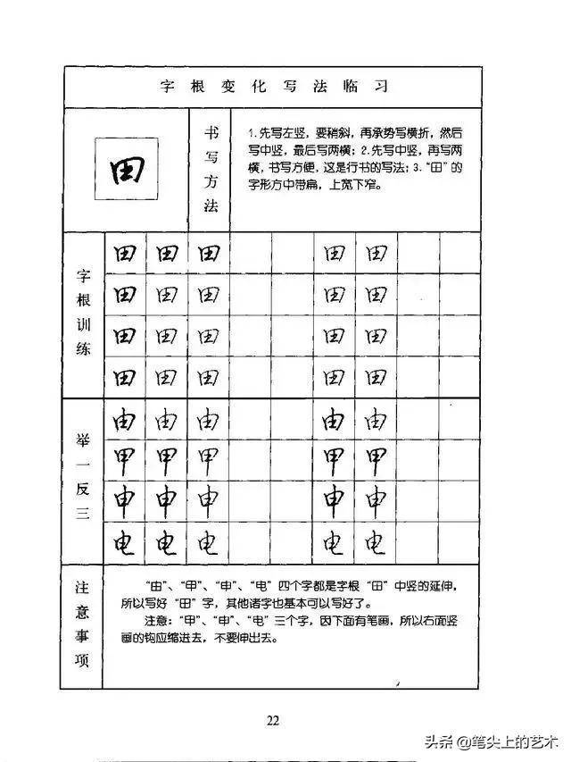 行书快速学习法练好这些字根可举一反三