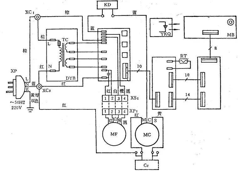 8,有线遥控分体式空调器电气线路图