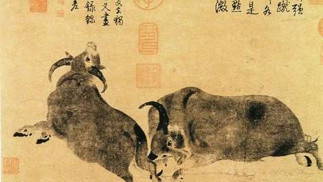 古画里的牛，居然在听人弹琴