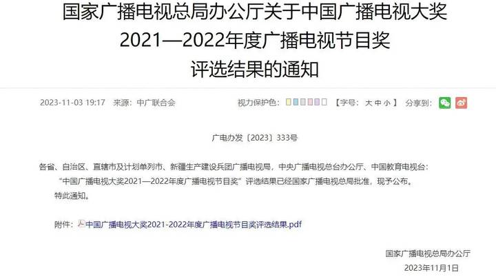 2022年度中国广播电视大奖,你觉得是实至名归吗?