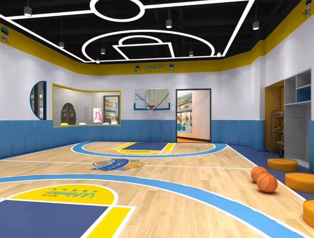 原来真正的儿童篮球场是这样的,真的好看,这种少儿体适能篮球场地板就
