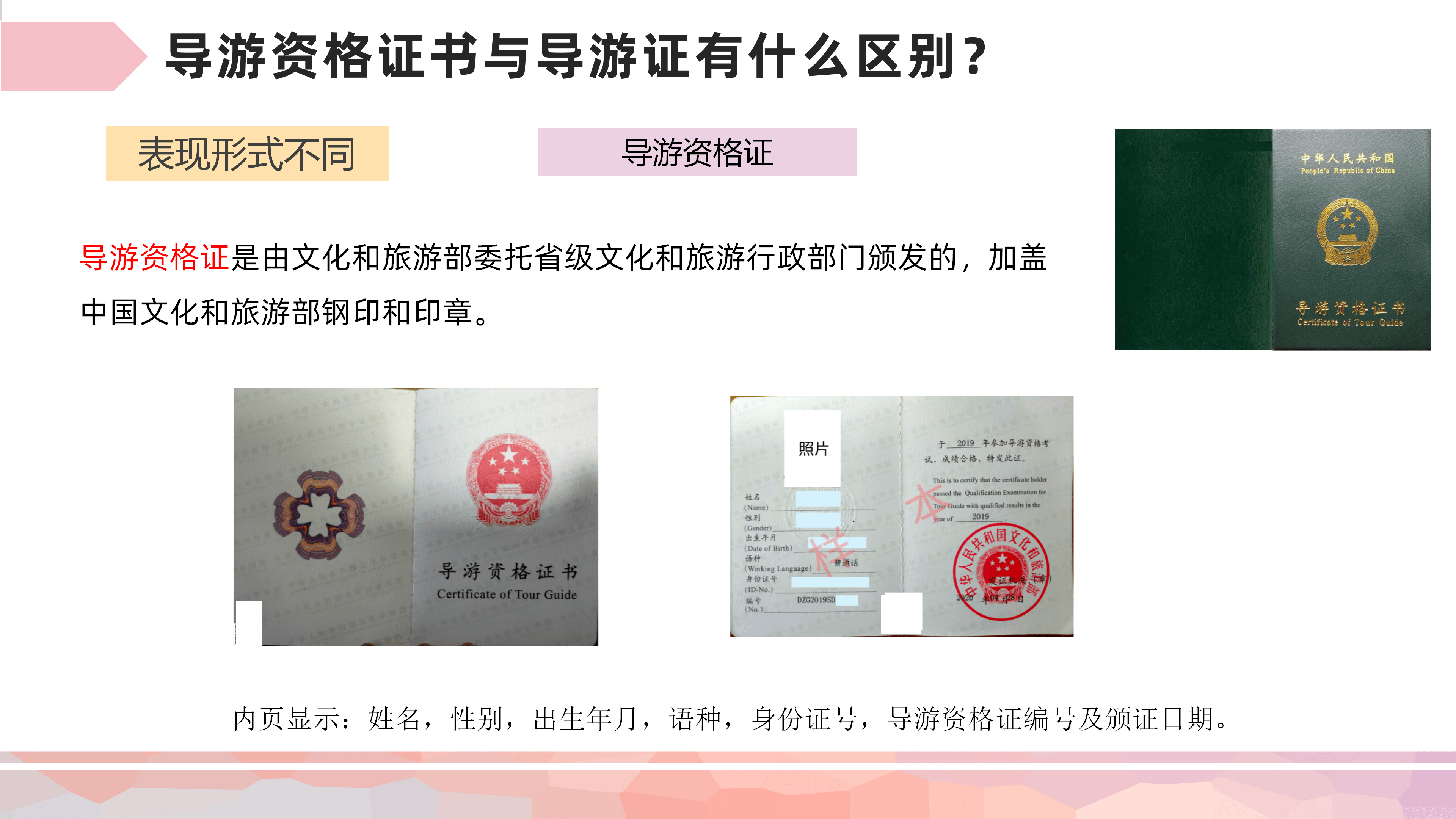 导游资格证书与导游证有什么区别?