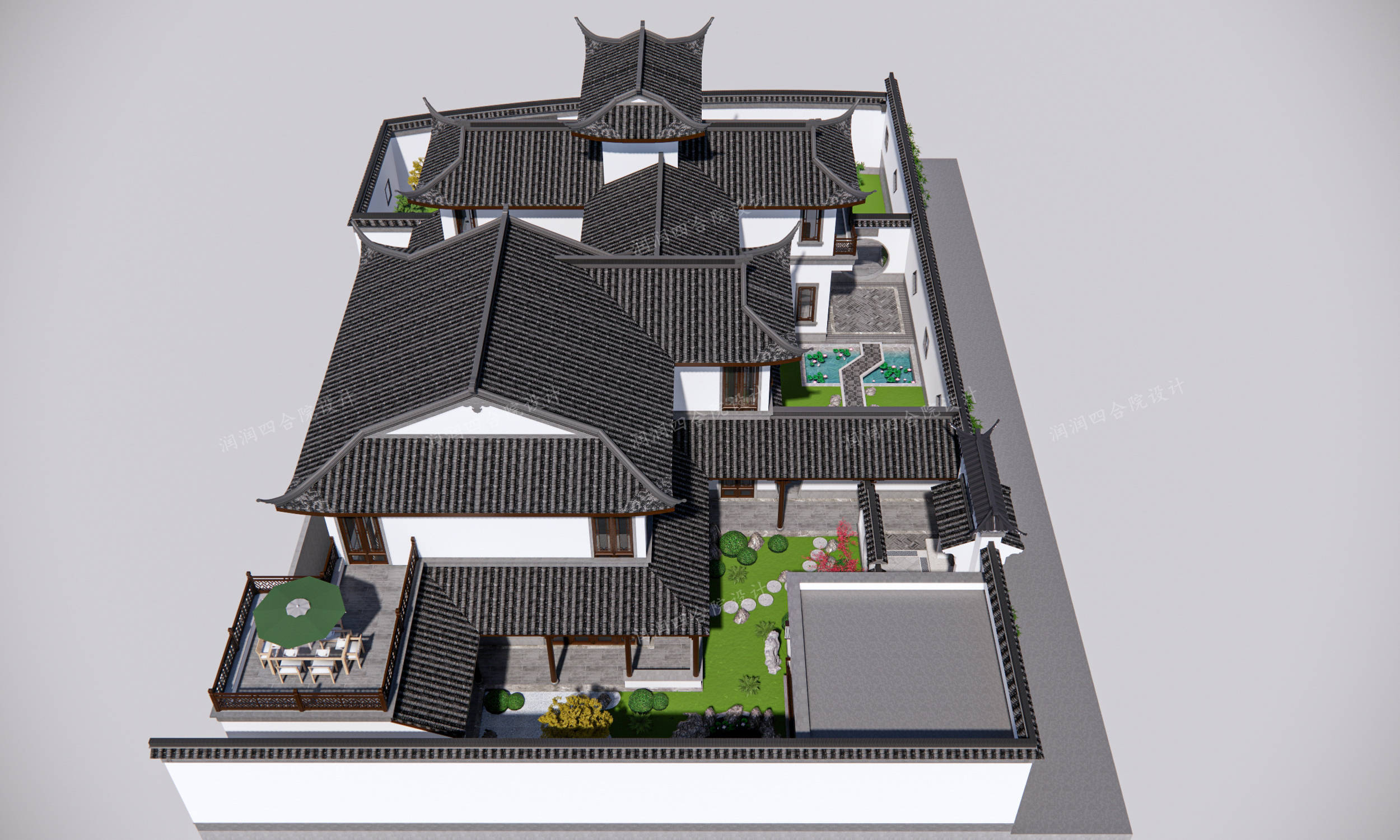 湖南耒阳惊艳全村的苏式园林别墅新中式合院——润润四合院设计刘鹰