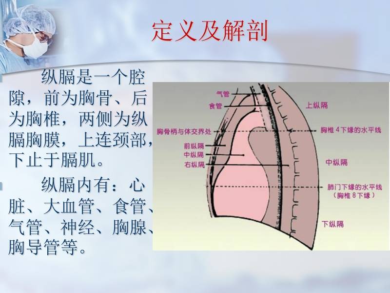 1,有家族史:纵隔肿瘤与遗传有关,因此,有纵隔肿瘤家族史的患病率就会