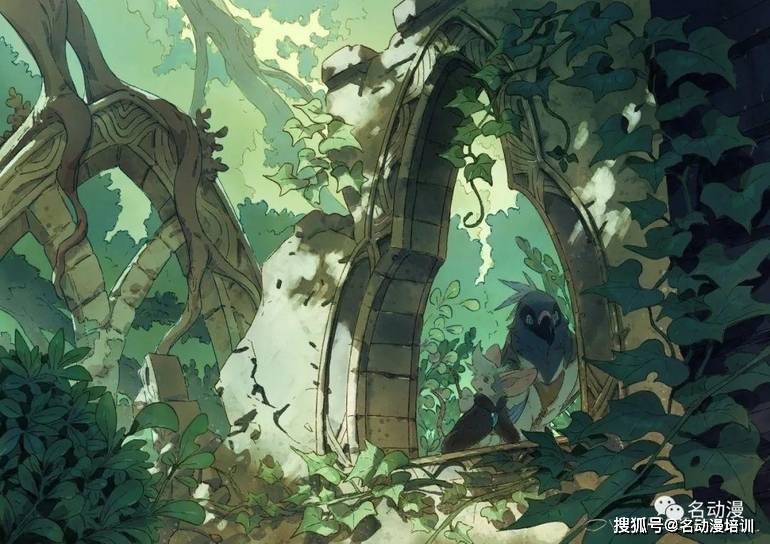 日本插画师村山竜绘画作品欣赏_森林