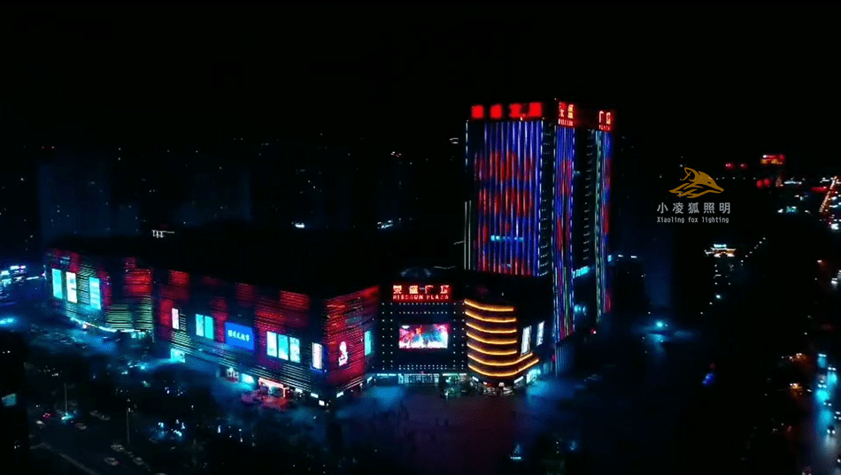 沧州荣盛国际购物广场夜景亮化-小凌狐照明