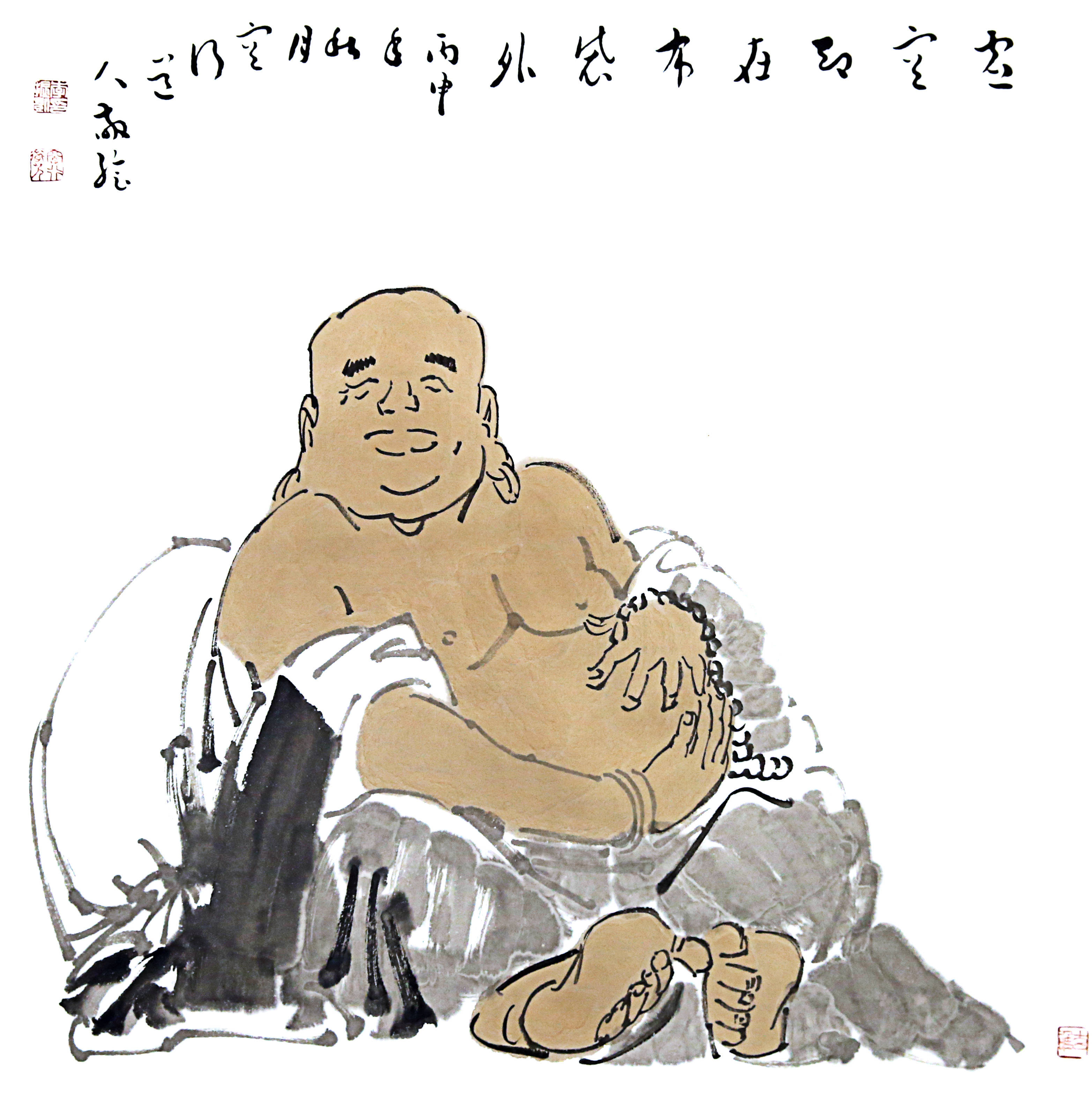 《菩提书香》作者李振凯,字玄唯,号空行道人,水墨画家,1979年出生于