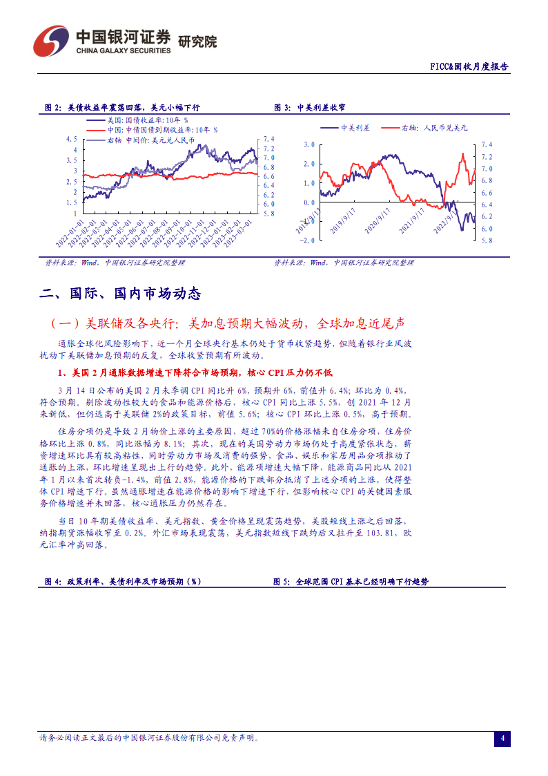 2023年3月月中陈述：国际加息预期大幅颠簸，国内经济修复向好（附下载）