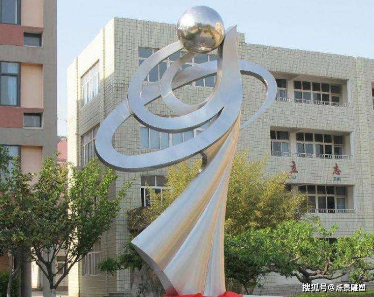 河北烁景雕塑厂校园团结不锈钢雕塑 学校抽象不锈钢雕塑 河北烁景雕塑厂