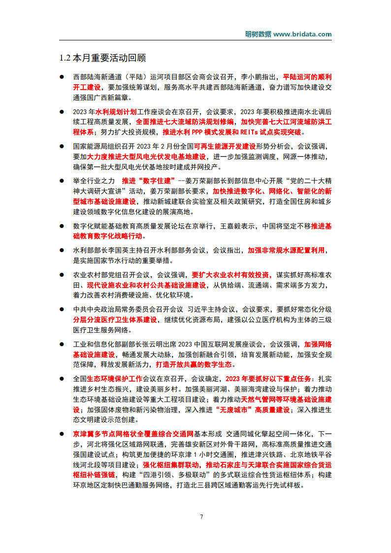 2023年2月基建范畴政策动态（附下载）