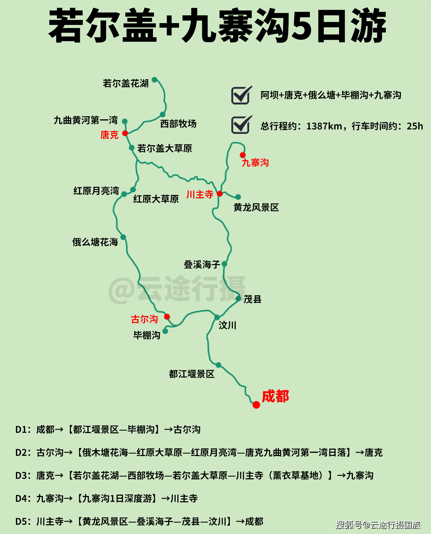 若尔盖+九寨沟5日旅游攻略