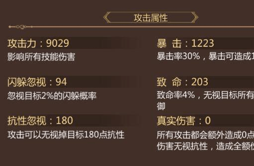 蜀门手游角色属性都有什么用处