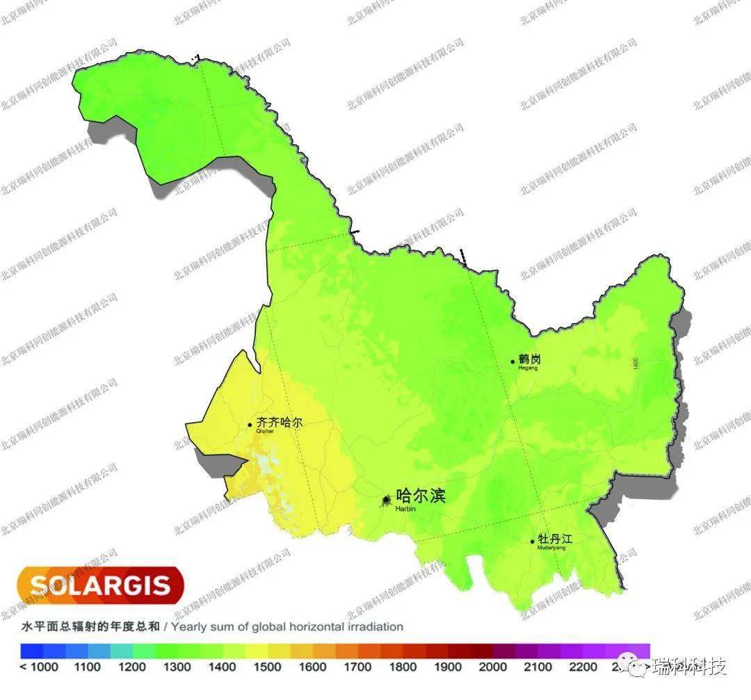 天津市,河北省华北地区中国各省高清太阳能资源图!