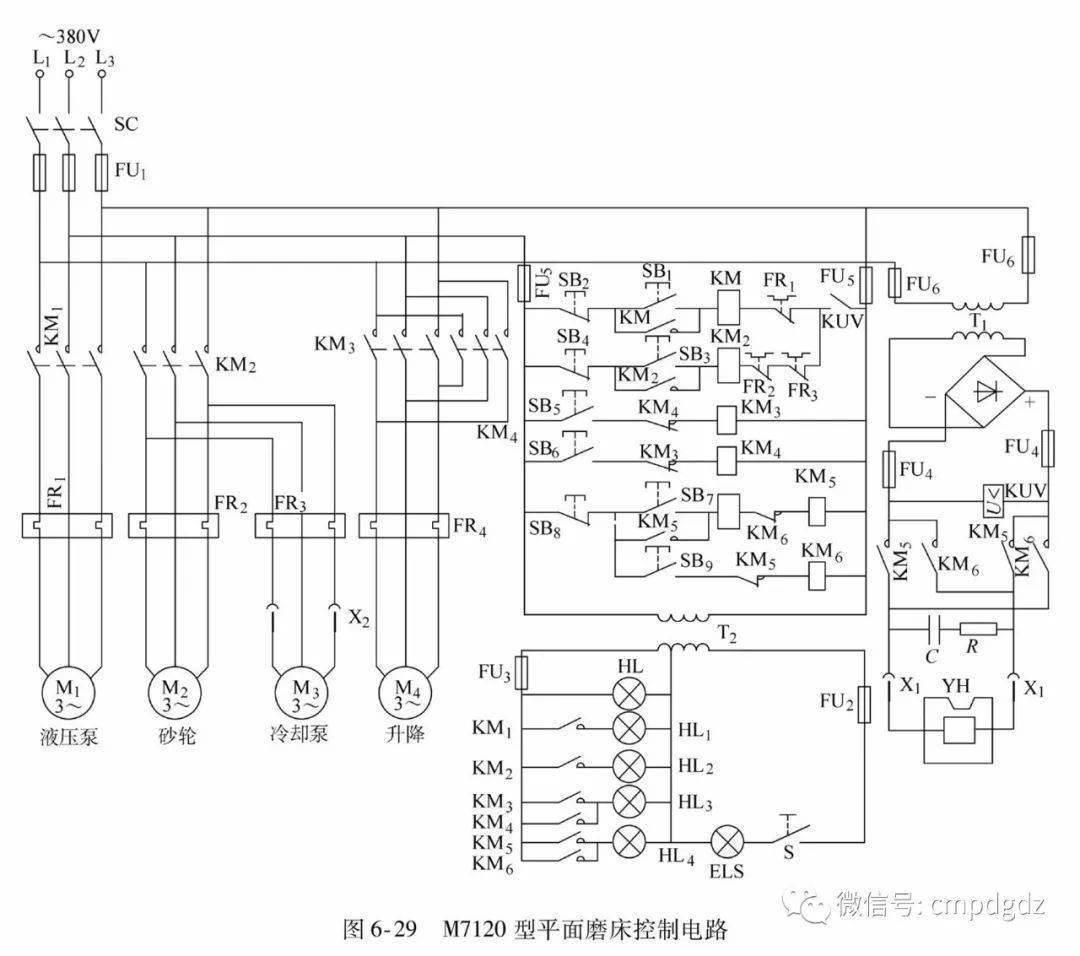 17.m7120型平面磨床控制电路