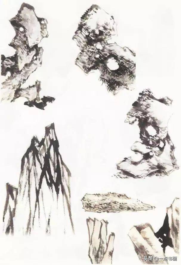 花鸟画中山石的画法介绍