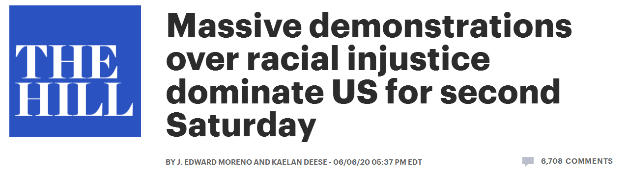 游行|抗议进入第12天，美媒：席卷华盛顿等数座城市，人数达创纪录水平