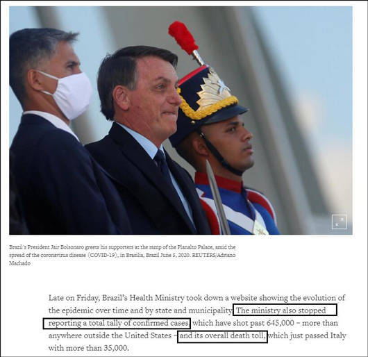 死亡|新冠确诊数世界第二，巴西卫生部停止公布累计确诊和死亡数据