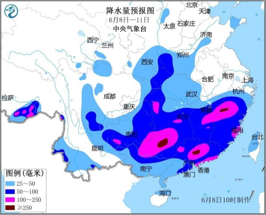 过去一周华南江南等地遭遇入汛以来最强降雨 未来四天