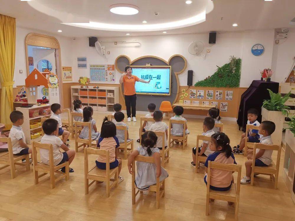 多图直击蓬江区最小萌娃"归位"复学!_幼儿园