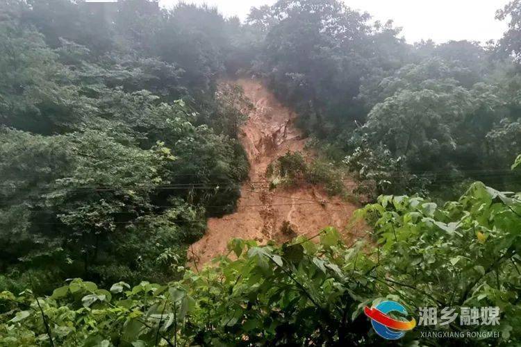 大暴雨导致虞唐镇大麓村,潭西村多处山体滑坡