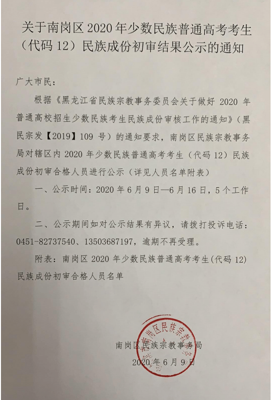 哈市这些高考生有机会加分进大学,有你吗?_少数民族