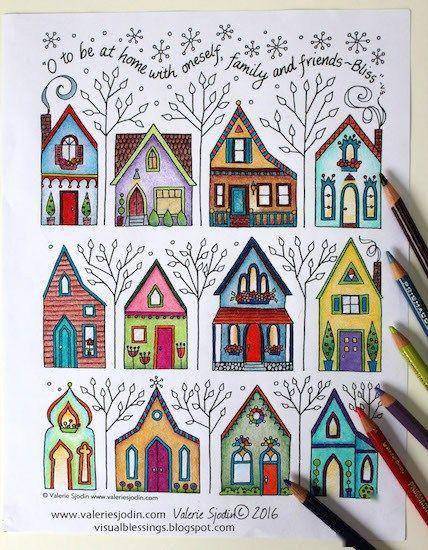 上百幅漂亮的小房子简笔画,收藏备用吧
