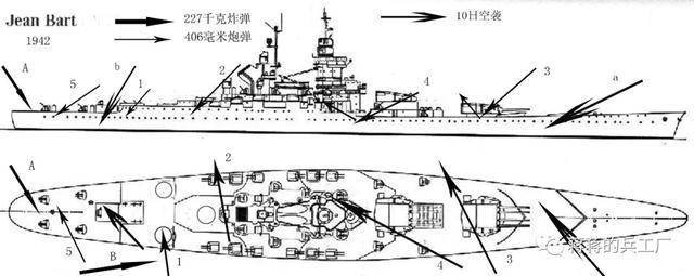 二战中从未建成还被前盟友痛打法国让巴尔号战列舰