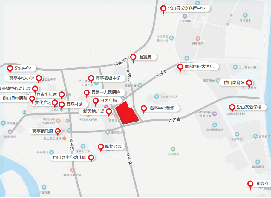 6 地块概述:地块位于蓬莱路与沿港东路交汇处,距高亭镇政府约600米,与