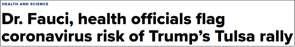 特朗普|特朗普重启万人竞选集会，福奇：我是高危人群，不去