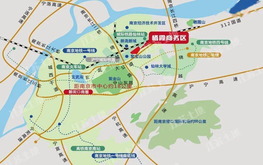 栖霞商务区区位示意图