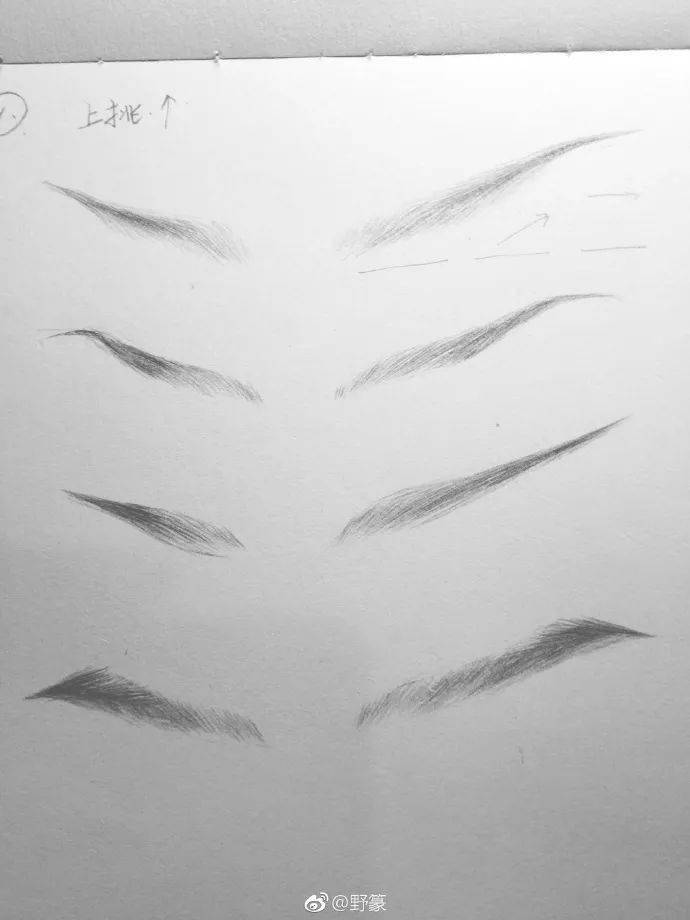五官结构和男生女生常用眼睛和眉毛画法分享~ 画师:野
