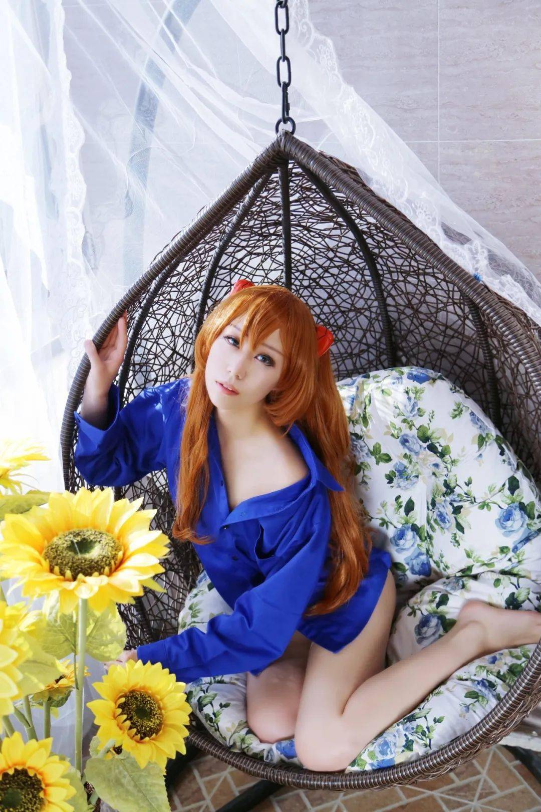 《投稿》明日香衬衫裸足