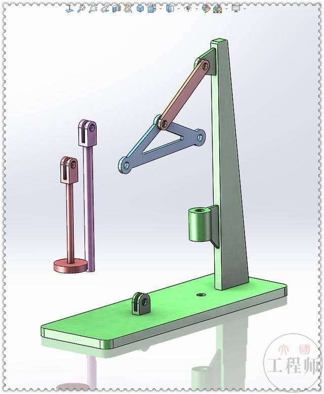 用solidworks装配的杠杆摆动缸机构