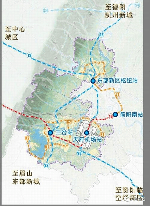 区域内轨道交通布局从规划图与已公布的信息来看,新站点将涵盖成渝