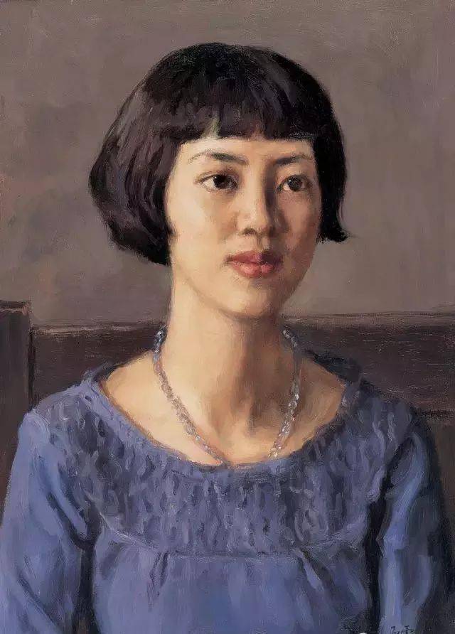 少女肖像 55×38cm 2005年 布面油画 这样的付出对于佟芃芃来说也很